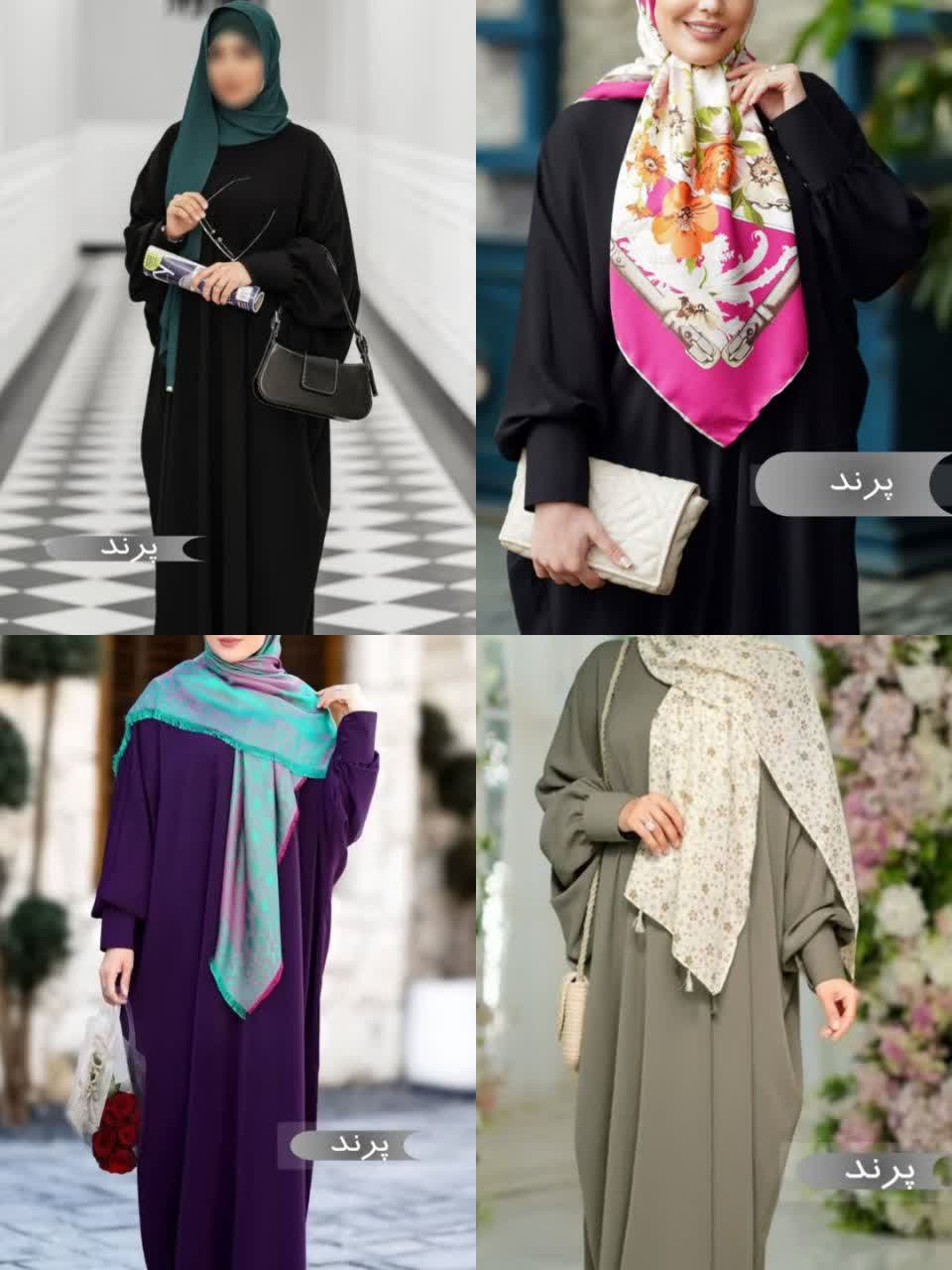 مانتو عبایی طرح پرند
