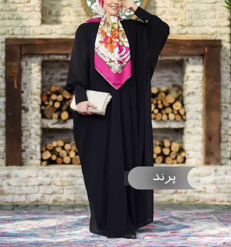 مانتو عبایی طرح پرند