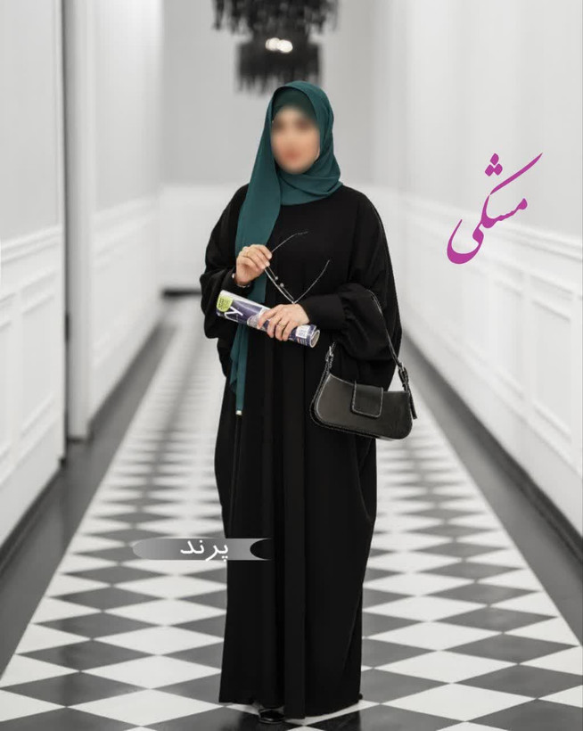 مانتو عبایی طرح پرند