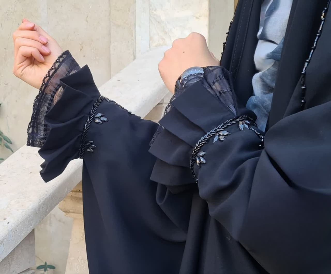چادر عربی جواهر دوزی مدل کد 175