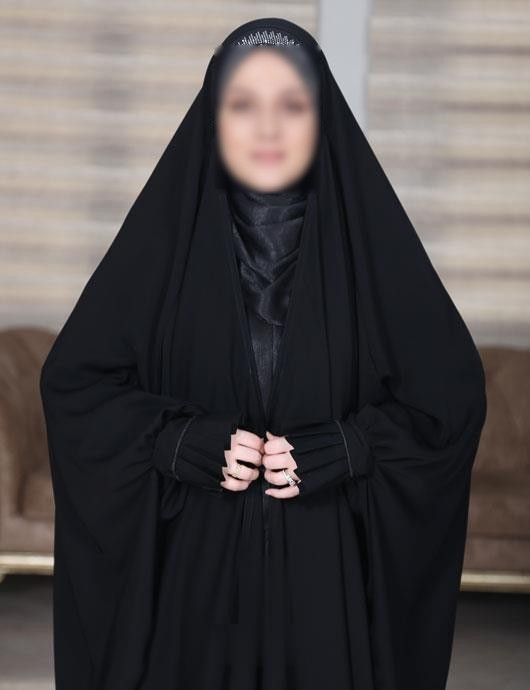 چادر مشکی عربی جواهردوزی شیوا ساده کد 12072