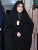 چادر مشکی عربی جواهردوزی شیوا مخملی کد 12071