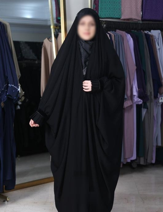 چادر مشکی عربی جواهردوزی شیوا مخملی کد 12071