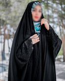 چادر مشکی عربی جواهردوزی بابونه کد 12063