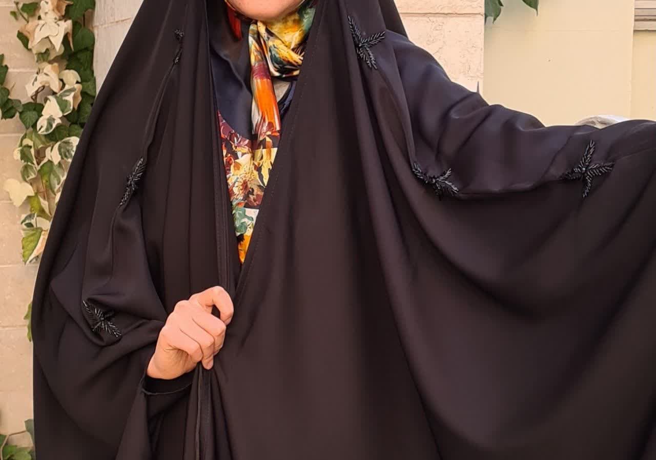 چادر مشکی عربی جواهردوزی راحیل کد 12044