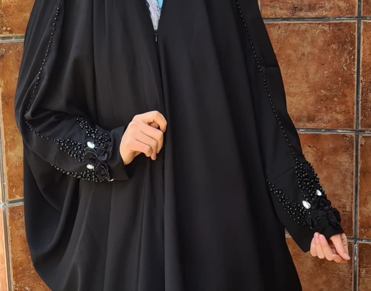 چادر مشکی لبنانی جواهردوزی ترنم کد 12042