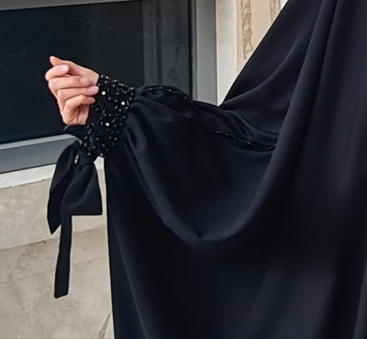 چادر مشکی عربی جواهردوزی تسنیم کد 12041