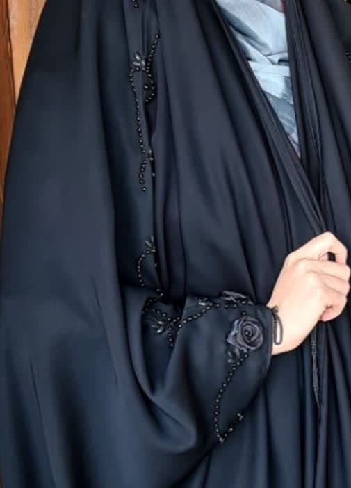 چادر مشکی عربی جواهردوزی نیلو کد 12039