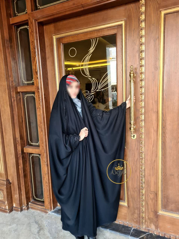 چادر مشکی عربی جواهردوزی نیلو کد 12039