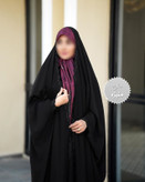 چادر مشکی عربی گلدوزی منیژه کد 12033