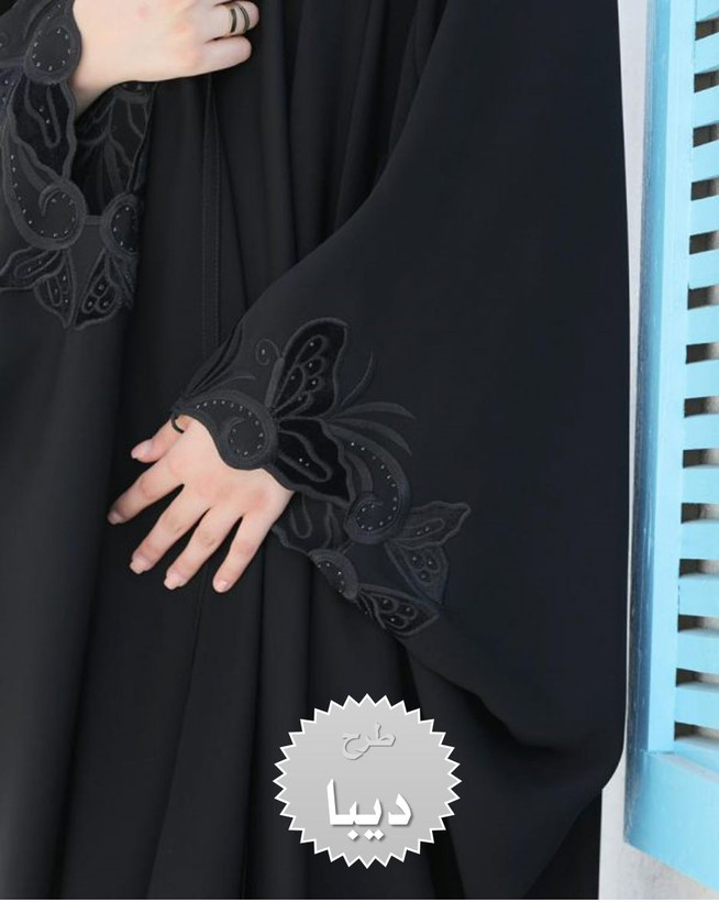 چادر مشکی عربی گلدوزی دیبا کد 12028