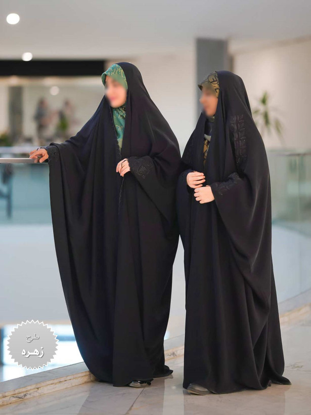 چادر مشکی عربی گلدوزی زهره کد 12027