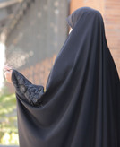 چادر مشکی عربی گلدوزی سهند کد 12010