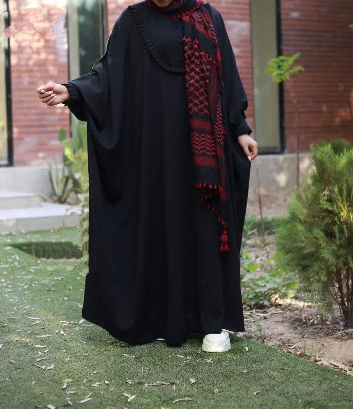 مانتو عبایی سوگند مشکی کد 14040