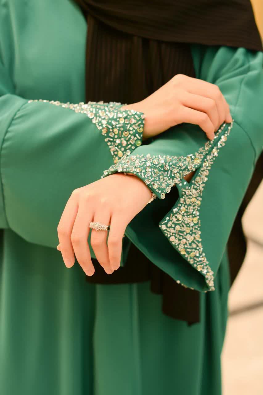 مانتو عبایی روژان مشکی کد 14037