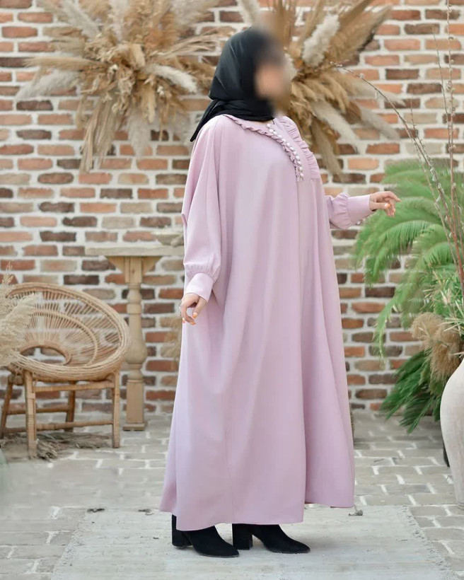 مانتو عبایی ریحانه مشکی کد 14029