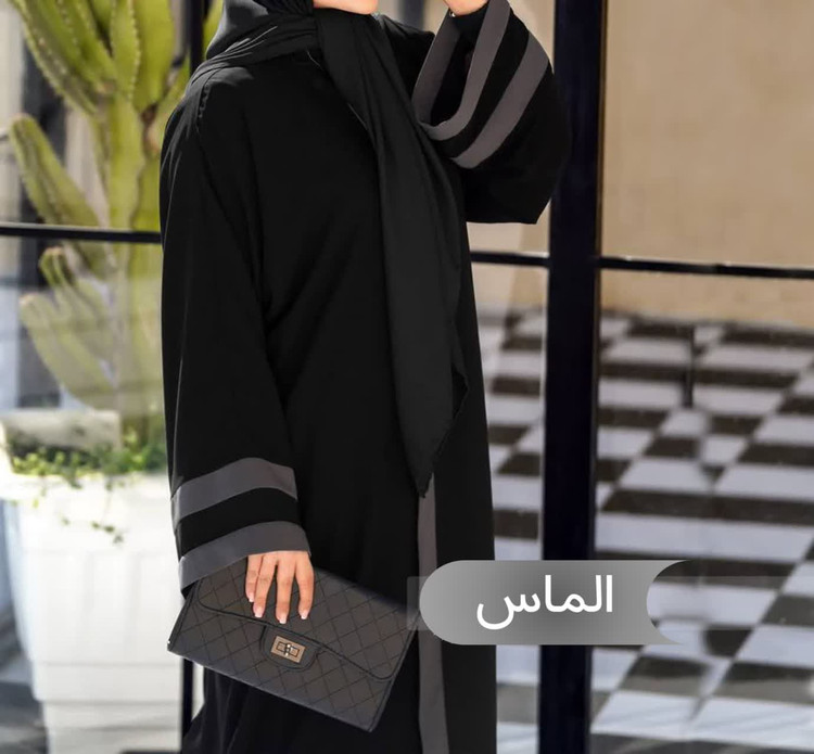 مانتو عبایی الماس مشکی کد 14022