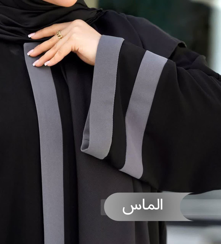 مانتو عبایی الماس مشکی کد 14022