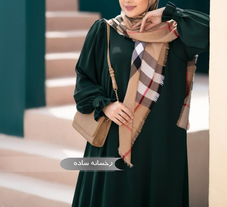 مانتو عبایی رخسانه ساده مشکی کد 14019