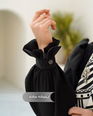 مانتو عبایی رخسانه ساده مشکی کد 14019