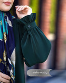 مانتو عبایی رخسانه ساده مشکی کد 14019