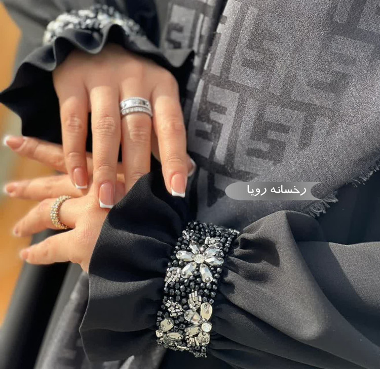 مانتو عبایی رخسانه رویا مشکی کد 14017