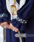 مانتو عبایی رخسانه بهارمشکی کد 14018