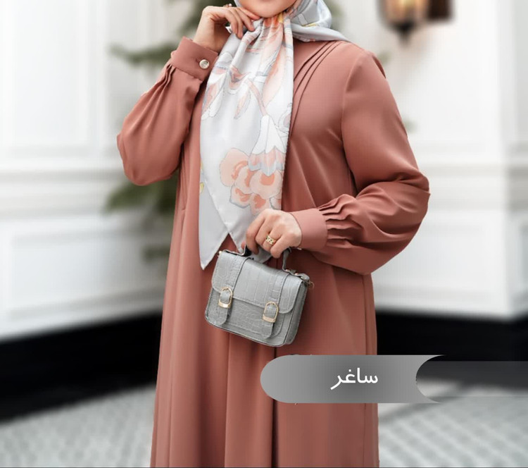 مانتو عبایی ساغر مشکی کد 14013