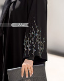 مانتو عبایی ساناز مشکی کد 14012