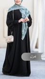 مانتو عبایی غزل مشکی کد 1408