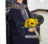 مانتو عبایی کایلین مشکی کد 1407