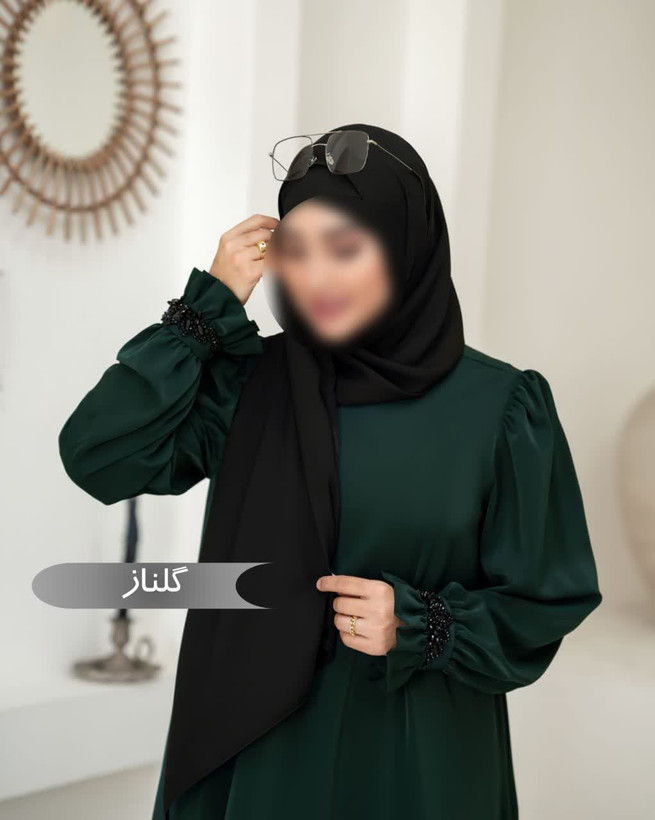 مانتو عبایی گلناز مشکی کد 1406