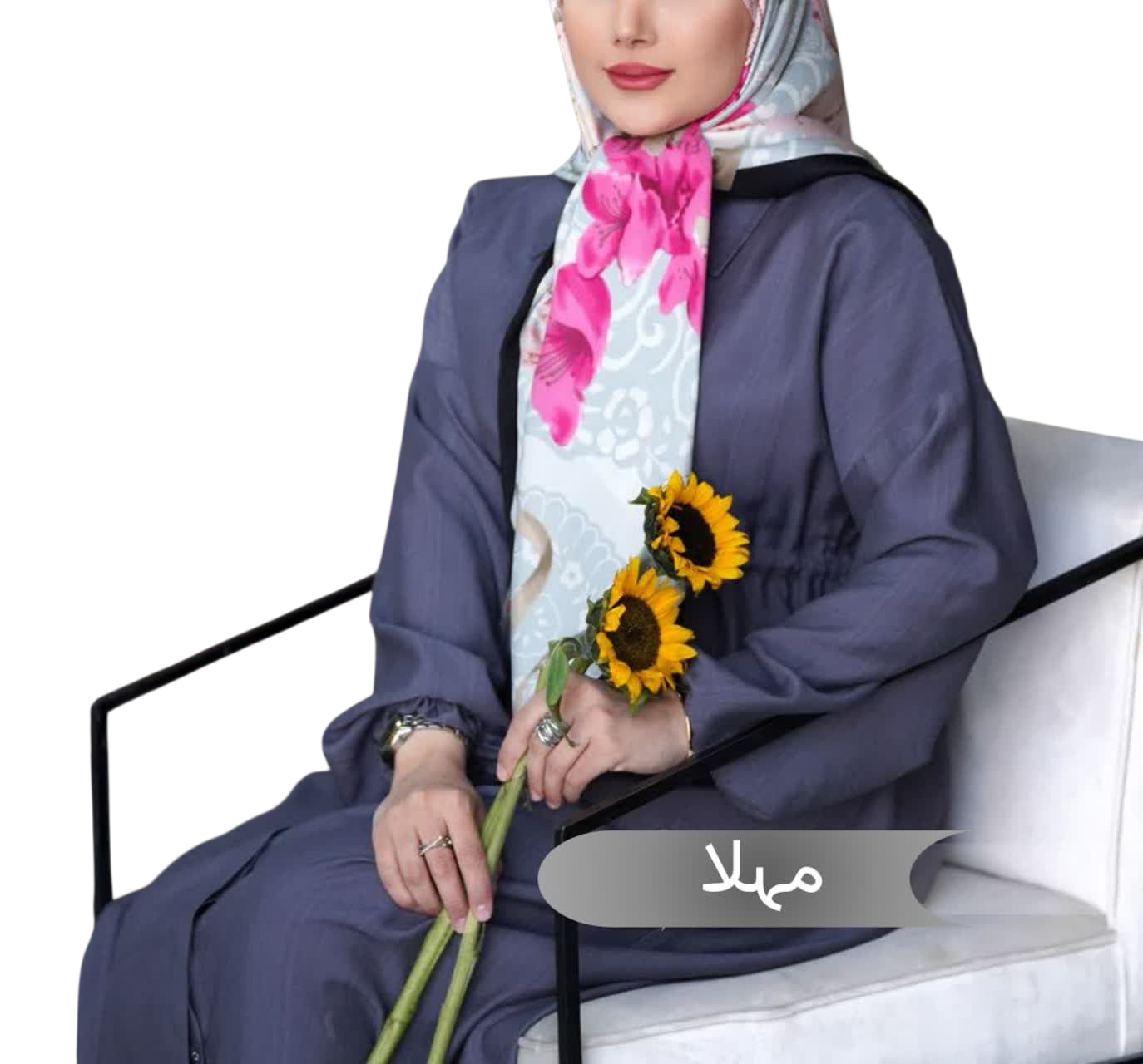 مانتو عبایی مهلا مشکی کد 1404