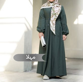 مانتو عبایی مهلا مشکی کد 1404