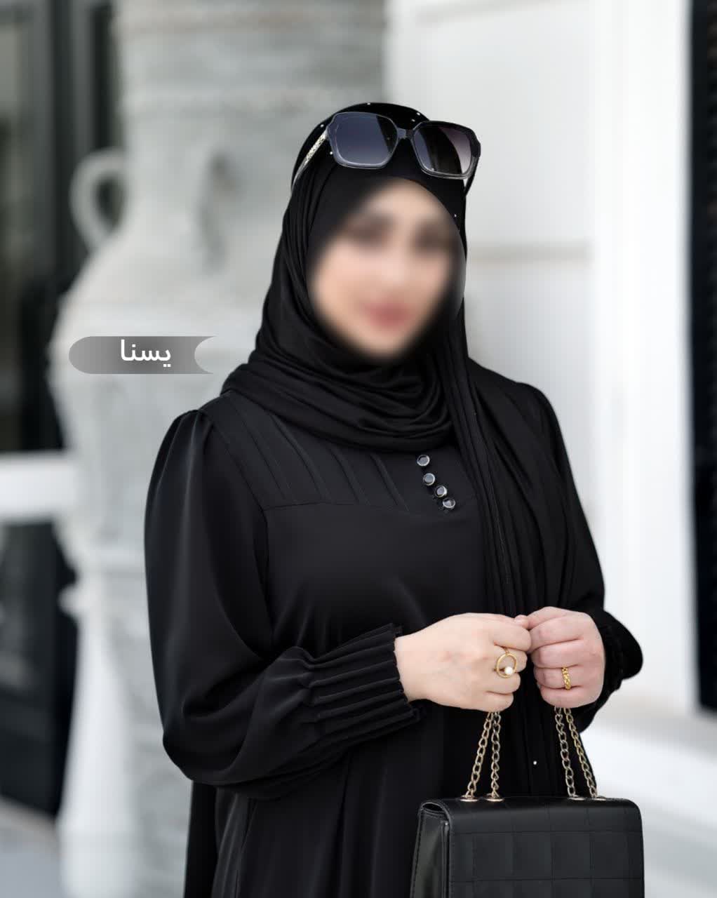 مانتو عبایی یسنا مشکی کد 1403