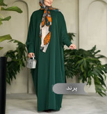 مانتو عبایی پرند مشکی کد 1401